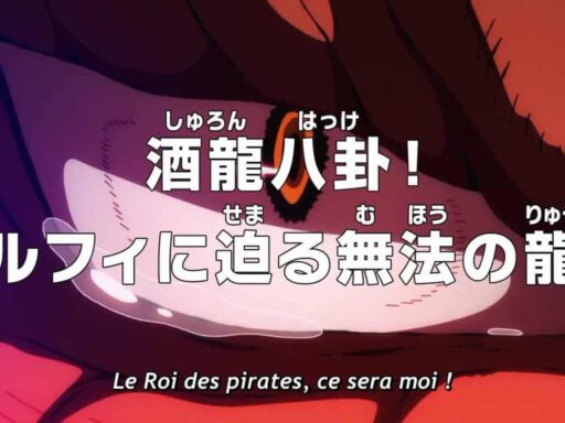 One piece Episode 1064 « L'ivresse du dragon divin Luffy contre un adversaire intenable ! »