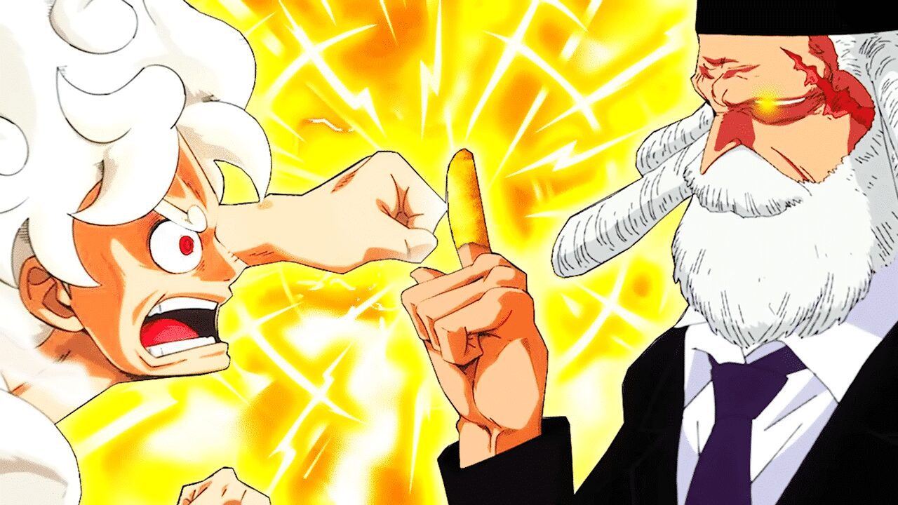 One piece Luffy Gear 5 vs Kizaru et Saturn