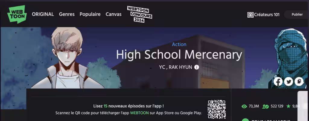 High School Mercenary webtoon