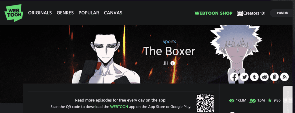The Boxer webtoon