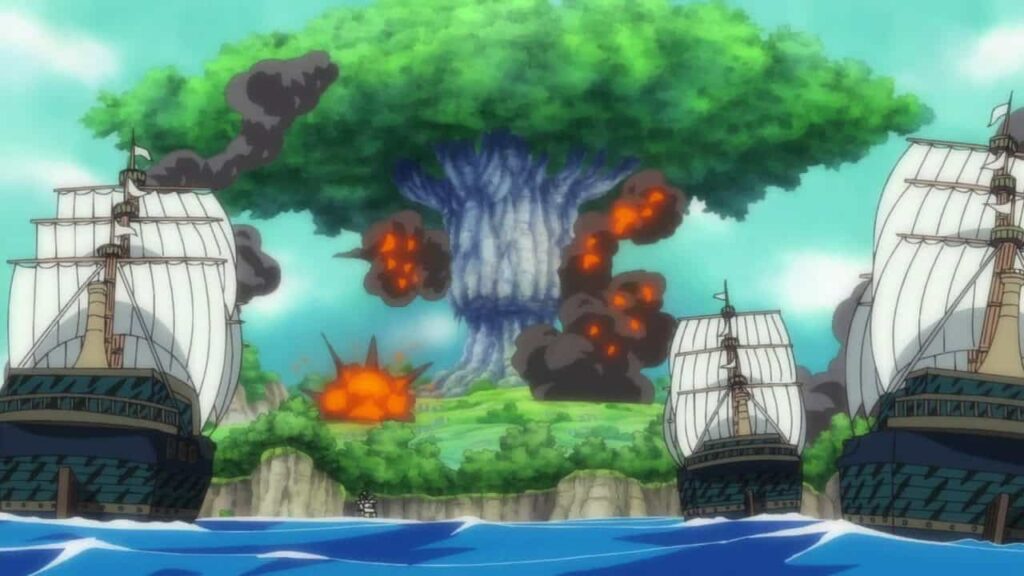 destruction d'Ohara - Un moment clé de l'histoire de One Piece.