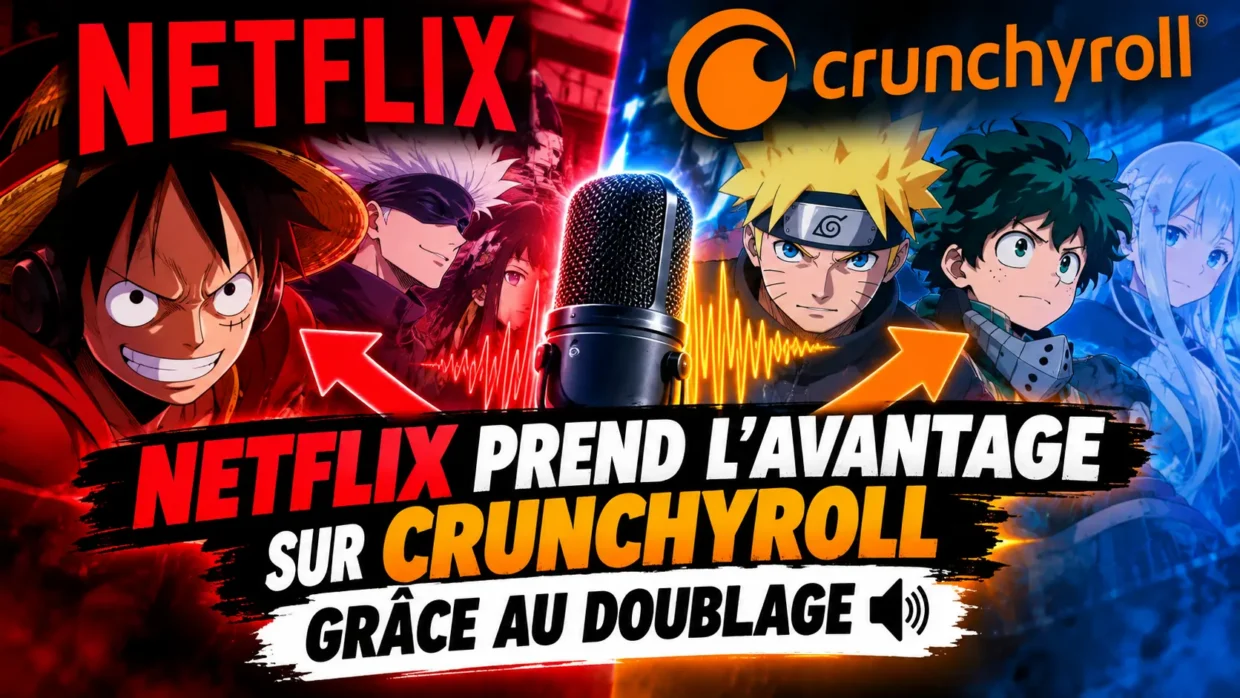 Netflix prend l’avantage sur Crunchyroll grâce au doublage