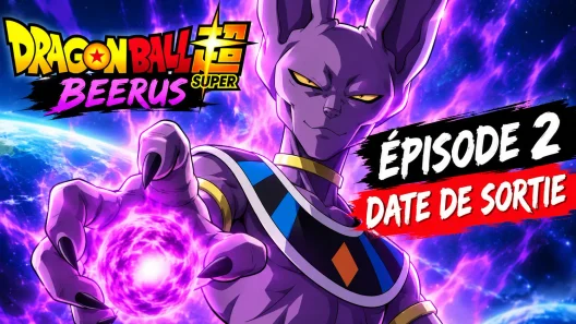 Beerus de Dragon Ball Super lançant une sphère d’énergie, épisode 2